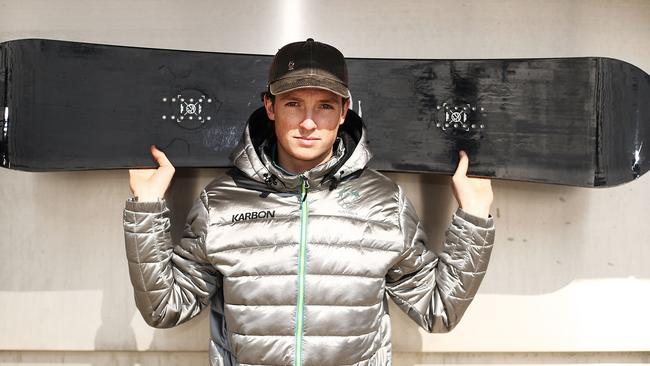 Australian flag bearer Scotty James is chasing gold in the snowboard half-pipe at PyeongChang.