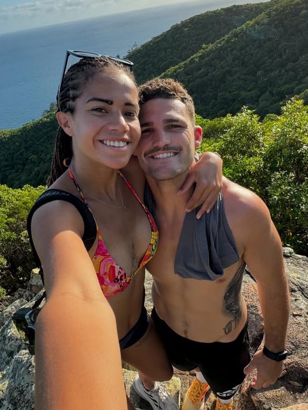 Nathan Cleary and Mary Fowler on holiday in the Whitsundays. Photo: Instagram.