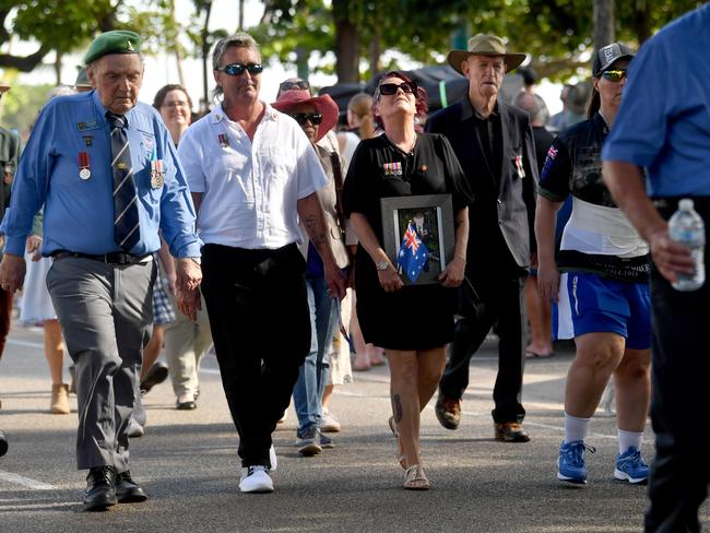 Anzac Day 2025. Strand parade in Townsville. Picture: Evan Morgan