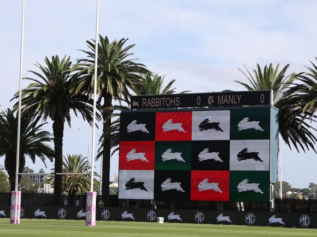 GOSFORD, AUSTRALIA - FEBRUARY 15: Game day continue during the 2025 NRL Pre-Season Challenge match between South Sydney Rabbitohs and Manly Sea Eagles at Industree Group Stadium on February 15, 2025 in Gosford, Australia. (Photo by Scott Gardiner/Getty Images)