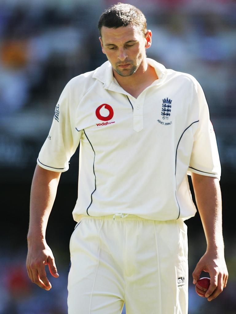 Steve Harmison after his infamous wide in the 2006/07 Ashes Test at the Gabba.