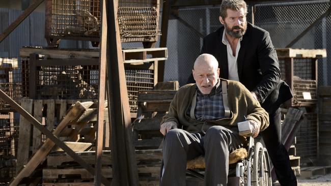 Patrick Stewart and Hugh Jackman in Logan. Picture: Fox