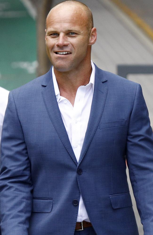 Troy Gunn, 39, outside the Brisbane Supreme Court where he was sentenced for two counts of possessing a commercial quantity of methamphetamine and other offences. Picture: NCA NewsWire/Tertius Pickard