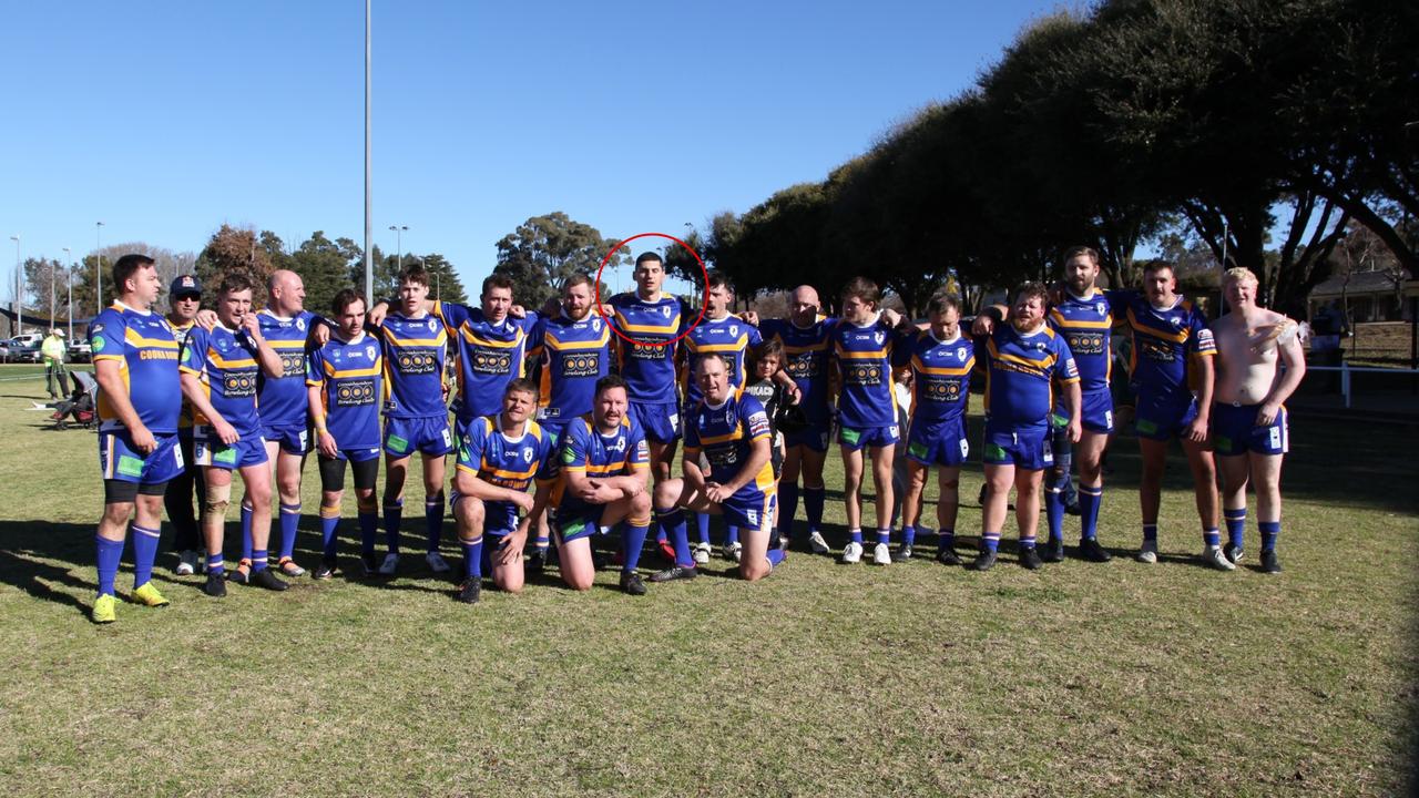 Kyle Turner (centre rear) with the Coonabarabran Unicorns.