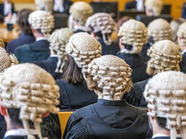 MAROON MOMENT Barristers at the valedictory ceremony at QEII Courts of Law for the retirement of The Honourable Chief Justice Catherine Holmes AC., Friday, March 18, 2022 - Picture: Richard Walker