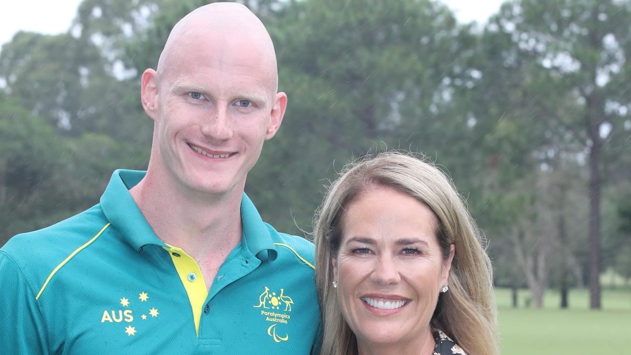 To celebrate 200 days to go until the Paralympics, Paralympic and World Champion swimmer Rowan Crothers held a media conference with Paralympic Australian board member Rebecca Frizelle at Royal Pines. Picture: Glenn Hampson.