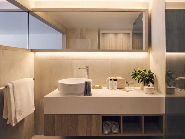 A bathroom in the newly renovated Daydream Island