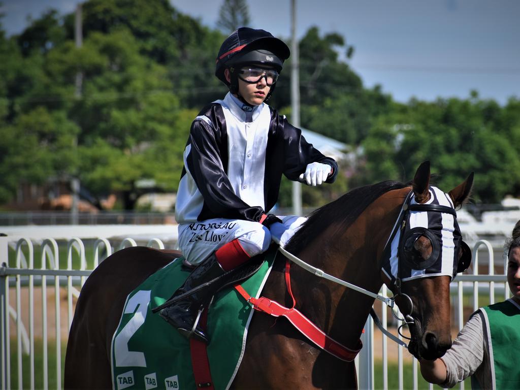 Apprentice jockey Zac Lloyd, who rode his first career race at Dalby on November 27 just two months earlier, at Clarence River Jockey Club in Grafton on Tuesday, 2nd February, 2021. Photo Bill North / The Daily Examiner