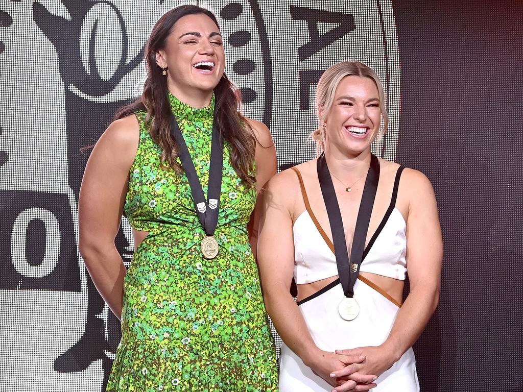 Tonegato shared the Dally M Medal with Blues teammate Millie Boyle, in her first NRLW season. Picture: Bradley Kanaris/Getty Images