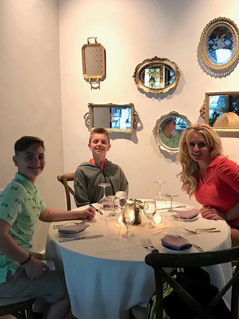 Britney with her two boys.