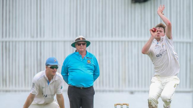 Premier Grade Men's club cricket action at Souths between Souths and the Gold Coast. Souths v GC Matt Revis Picture Stephen Archer