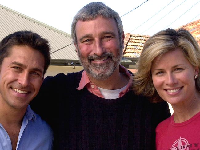 TV presenter Jamie Durie with Don Burke and Deborah Hutton from TV program ‘Renovation Rescue in 2003. Picture: Supplied