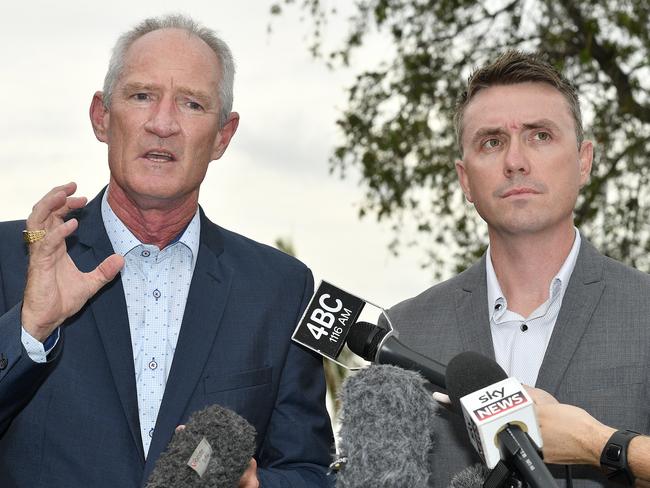 One Nation’s Steve Dickson and James Ashby were embroiled in scandal last month. Picture: Dave Hunt 