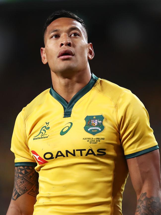 Former Wallaby Israel Folau was forced out of the national team in 2019 over social media posts. Picture: Matt King/Getty Images