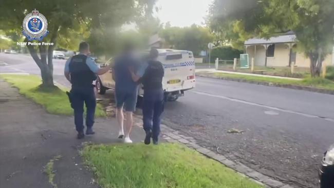 NSW Police Force branded vision of arrest at Orange. Picture: NSW Police