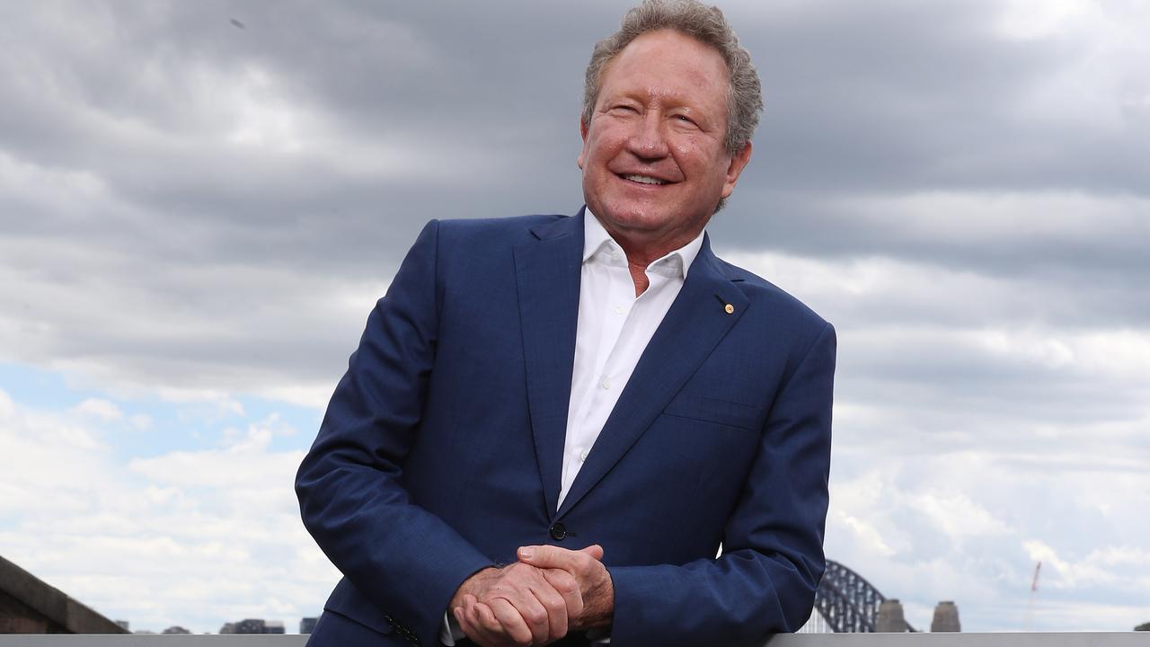 The AFR puts the nation’s second wealthiest person and another mining titan, Andrew Forrest, at $27.25bn. Picture: NCA NewsWire / David Swift