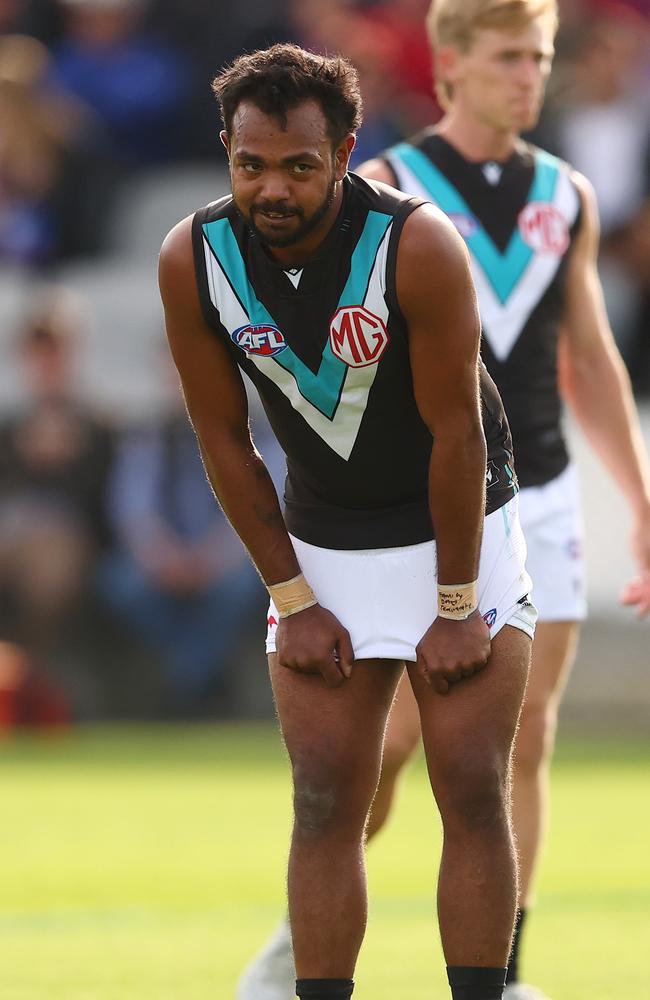 Rioli chose to sit out the Showdown before he was suspended by the league. Picture: Morgan Hancock/Getty Images)