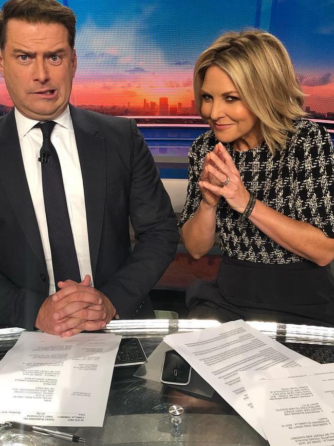 Gardner in her time as Today Show host with Karl Stefanovic. Picture: Instagram.