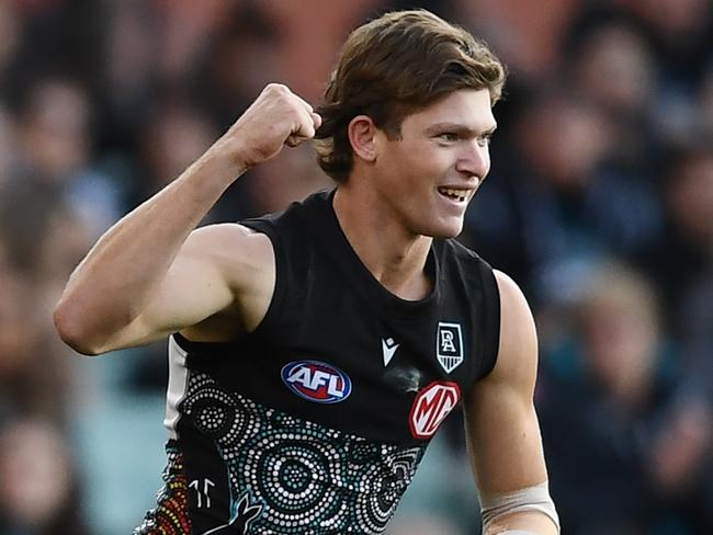 Mitch Georgiades got Port Adelaide off to a fast start. Picture: Getty Images