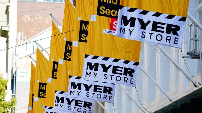 Myer has proposed a merger with Solomon Lew-backed Premier Investments. Picture: NCA NewsWire / Luis Enrique Ascui