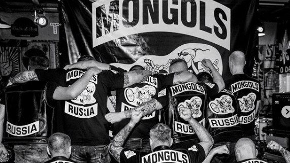 Mongols bikies in Russia.