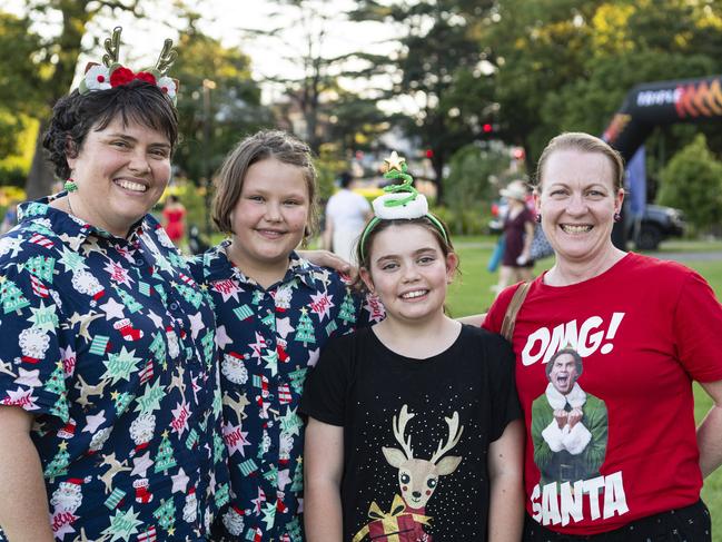 At Triple M Mayoral Carols by Candlelight are (from left) Gweneth and Claire with Laylah and Anissa Cooper, Sunday, December 8, 2024. Picture: Kevin Farmer