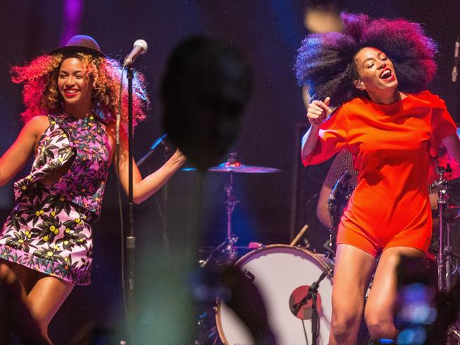 Sister act Beyonce and Solange shared the stage at Coachella in 2014. Will they do it again in 2018? Picture: Getty Images