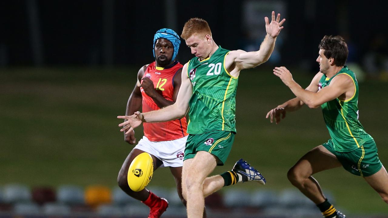 AFL Cairns All Stars playing against the Cairns Indigenous/South Pacific team at Cazalys Stadium. Cairns All Stars' Cameron Johns. PICTURE: STEWART MCLEAN