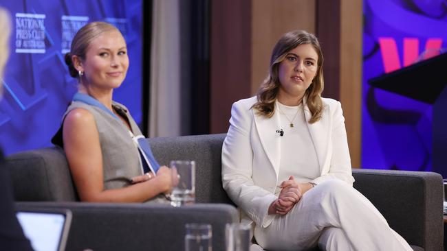 Former Liberal staffer Brittany Higgins and child sexual abuse survivor Grace Tame have extended support to Jonze. Picture: NCA Newswire/Gary Ramage