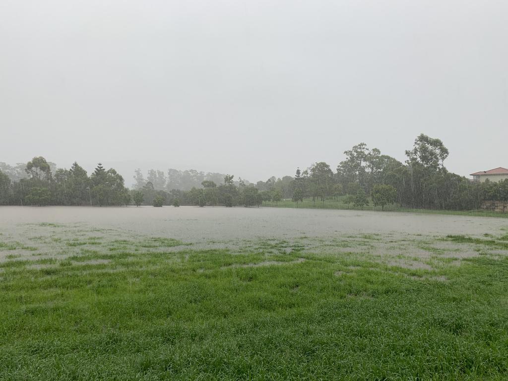 Flood water at Pacific Pines