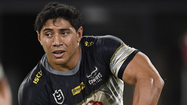 Jason Taumalolo is the metre-eating king among the big men in the NRL. Picture: Ian Hitchcock/Getty Images