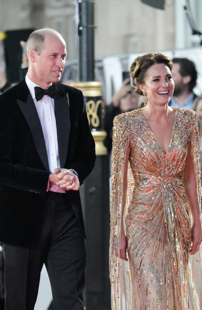 Kate wore her hair in a braided updo. Picture: Getty Images