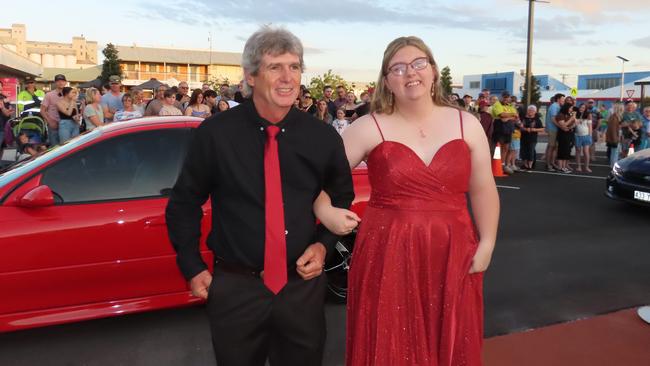 Students arriving at the Kingaroy State High School Formal at Kingaroy Town Hall on November 11.