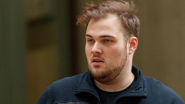 SYDNEY, AUSTRALIA - NewsWire Photos, September 7, 2024. William Gulson walks out of Surry Hills Police Station after being released on bail. The 27 year old Knox Grammar School teacher has been charged with sexually grooming a teenager. Picture: NewsWire / Max Mason-Hubers