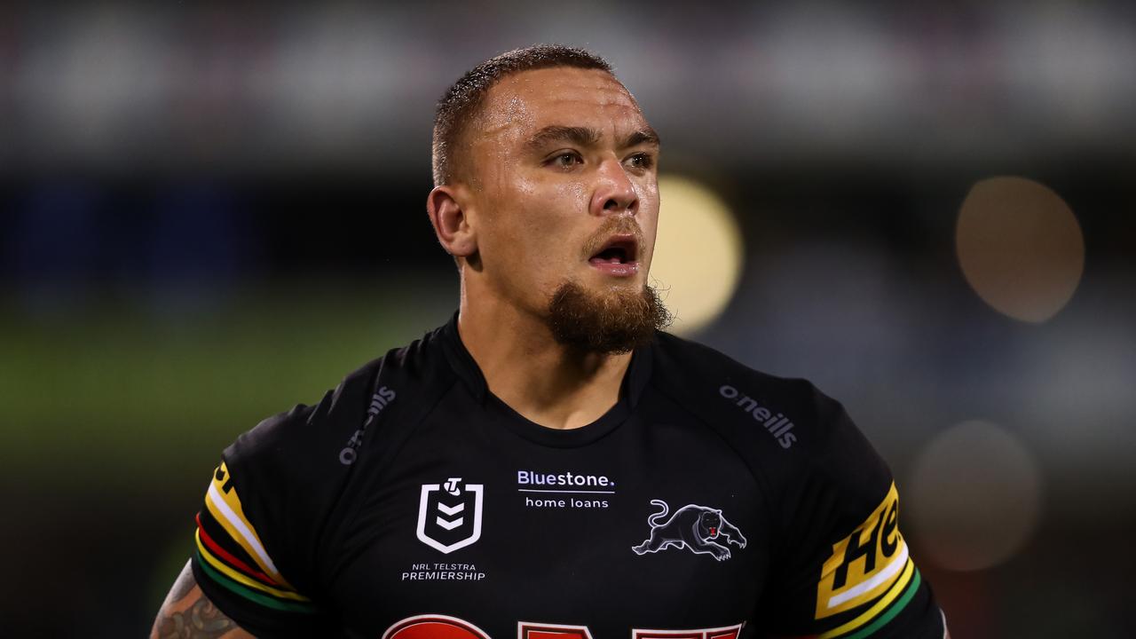 James Fisher-Harris on his way to the sin bin. Picture: NRL Imagery