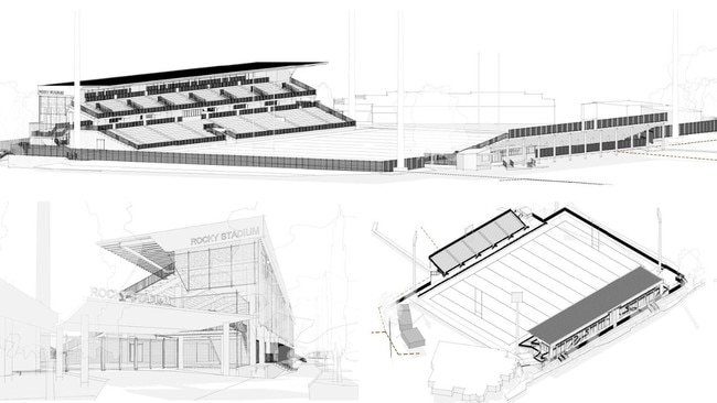 Plans have been lodged with council for the Rocky Stadium at Rocky Sports Club.