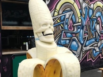 Repairs for controversial banana sculpture