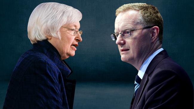 Federal Reserve Board chairwoman Janet Yellen and Reserve Bank of Australia governor Philip Lowe.