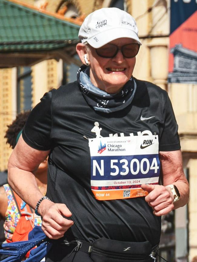 Anne Boyd during the Chicago Marathon in 2024.