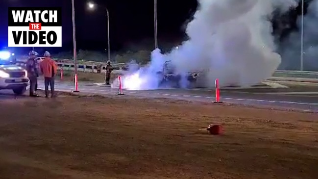 Burning ute extinguished on Townsville Ring Road