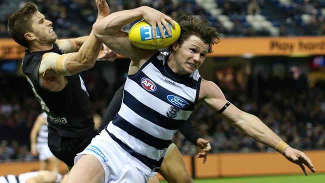 Geelong star Patrick Dangerfield is ineligible for this year’s Brownlow Medal. Picture: Michael Klein