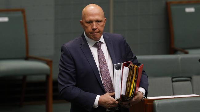 Home Affairs Minister Peter Dutton has been wrongly blamed for the Ruby Princess debacle. Picture: Sean Davey