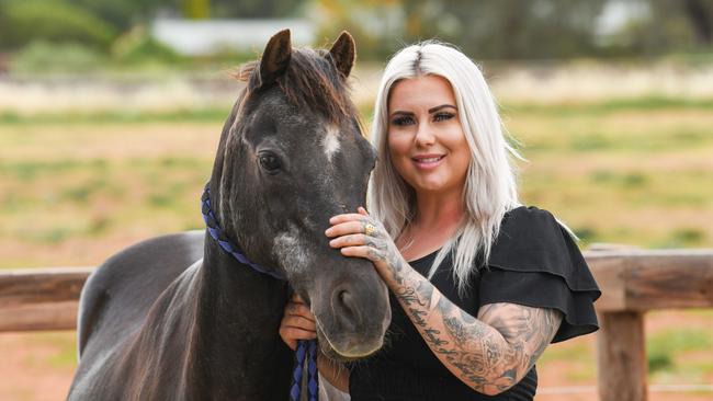 Blayze Williams, daughter of infamous Gypsy Jokers bikie Steve Williams, November 10, 2020. Picture: Brenton Edwards