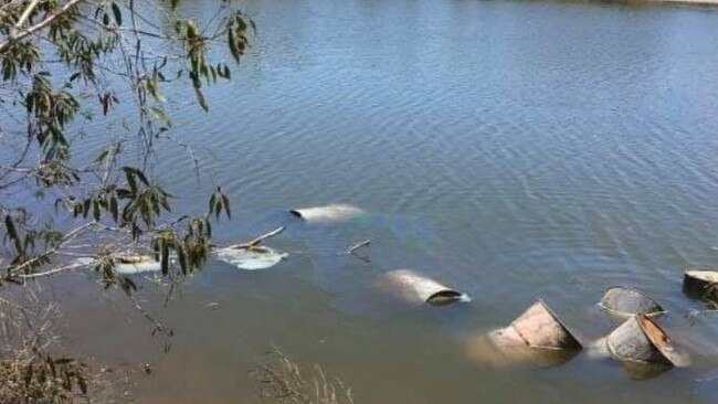 In October, nine drums of waste were found dumped in a tidal lagoon off Sandy Point Road, north of Yeppoon.