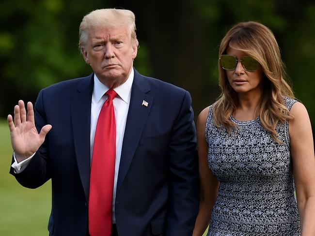 US President Donald Trump and First Lady Melania Trump. Picture: AFP