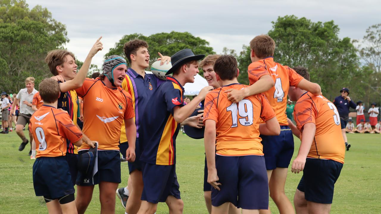 West Moreton players celebrate last season.