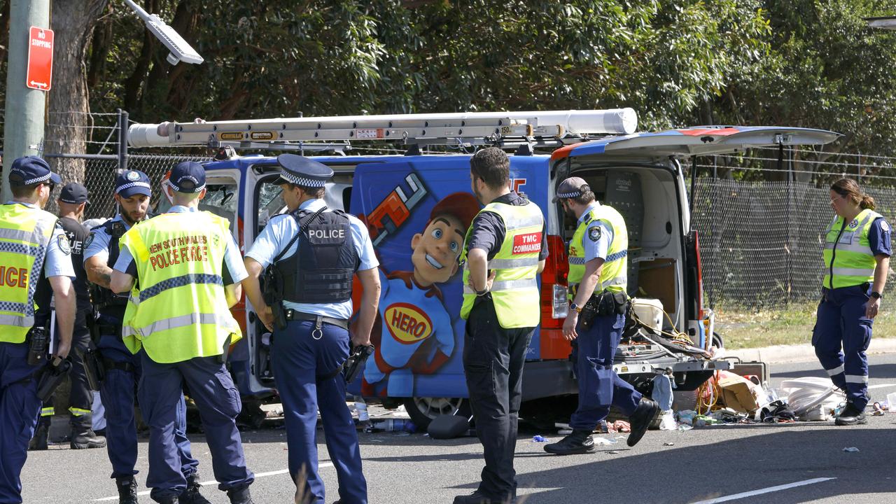 Both people were rushed to hospital by NSW Ambulance paramedics. Picture: NewsWire / Damian Shaw