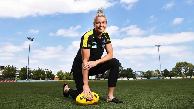 Richmond captain Katie Brennan at Punt Road Oval. Picture: Aaron Francis