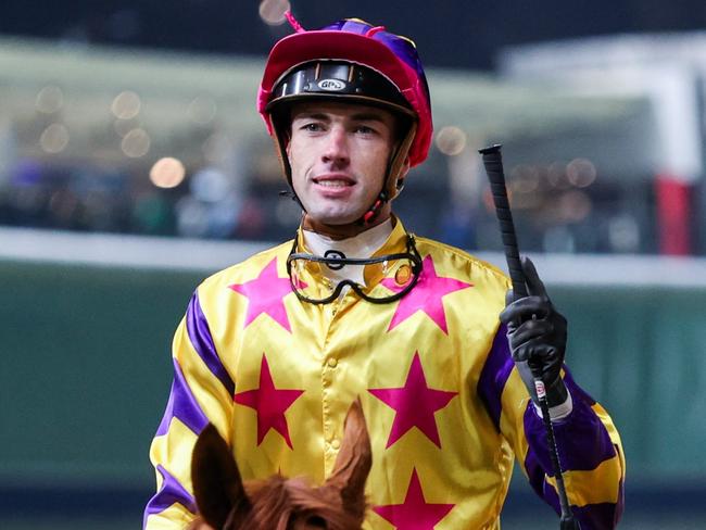 Jimmy Orman celebrates his first winner in Hong Kong. Picture: HKJC