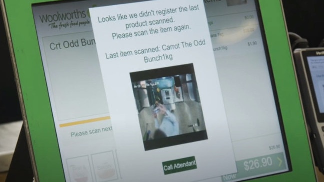 The self-scan checkouts have been fitted with cameras to ensure correct scanning. Picture: Supplied